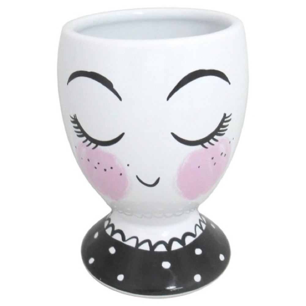 Blushing Girl Ceramic Pencil Cup Planter Threshold